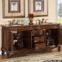 72" Grace - Bathroom Double Sink Vanity Cabinet Baltic Brown Granite Stone Top 8034
