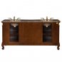 72" Grace - Bathroom Double Sink Vanity Cabinet Baltic Brown Granite Stone Top 8034