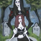 Graveyard Romance Gothic Goth Art Painting