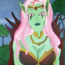 Elf of the Green Glenn Gothic Goth Fantast Art Painting