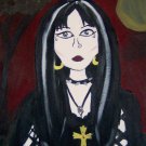 Vampiress of the Red Haze Vampire Gothic Goth Art Painting