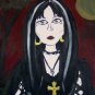 Vampiress of the Red Haze Vampire Gothic Goth Art Painting