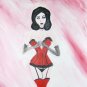 The Burlesque Queen Pin Up Girl Gothic Goth Art Painting