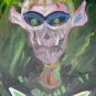 Chartreuse Inferno Alien Creature Weird Stange Art