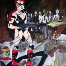 Zombie Party Massacre Gothic Goth Punk Horror Zombie Art Painting
