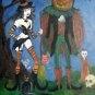 Pumpkin Man and Queen Witch Gothic Goth Halloween Horror Witch Art Painting