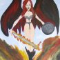 Cleansing of Flames Gothic Goth Angel Art Painting
