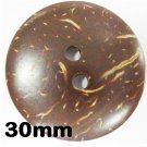 30mm Round Coconut Shell Buttons Wholesale Lot 72 Piece