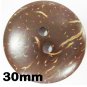 30mm Round Coconut Shell Buttons Wholesale Lot 72 Piece