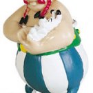 OBELIX HOLDING IDEFIX PLASTIC FIGURINE  ASTERIX  NEW