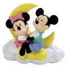 MICKEY & MINNIE PLASTIC MONEY BANK IMPORT NEW DISNEY