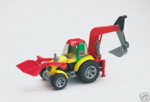 ROAD LOADER WITH BACKHOE ROADMAX BRUDER TOYS NEW
