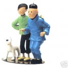 LA FRATERNITÉ DE TINTIN & TCHANG RESIN STATUE  / LEBLON