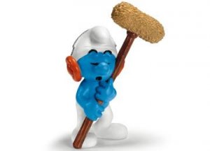 SOUND TECHNICIAN SMURF PLASTIC FIGURINE IMPORT NEW