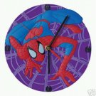 SPIDERMAN PVC WALL CLOCK (EUROPEAN LICENCE) PURPLE