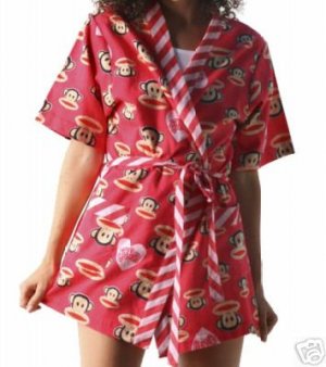 PAUL FRANK JULIUS & FRIENDS RED FLANNEL ROBE ( NEW)