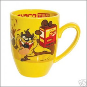 TAZMANIAN DEVIL YELLOW MUG  IMPORT FRANCE NEW