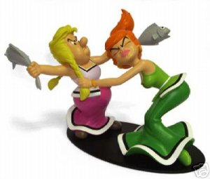 MME AGECANONIX & BONEMINE STATUE IMPORT NEW ASTERIX