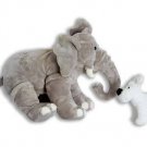 SNOWY WITH ELEPHANT PLUSH SET MILOU TINTIN NEW