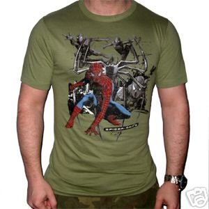 SPIDERMAN COLLAGE MEN'S T-SHIRT NEW LARGE