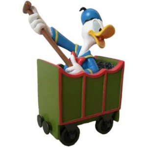 DONALD DUCK IN WAGON STATUE DISNEY IMPORT  NEW