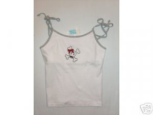 PAUL FRANK SKURVETTE STRAPPY TIE TANK WITH SHELF BRA