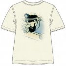 CAPT. HADDOCK BEIGE T-SHIRT NEW TINTIN OFFICIAL LICENCE