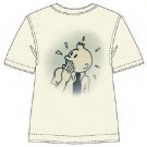TINTIN BEIGE T-SHIRT (OFFICIAL LICENCE) NEW IMPORT