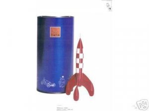 TINTIN RESIN ROCKET STATUE / SMALL FORMAT IMPORT NEW
