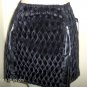 Black leopard fuzzy mini skirt - Large