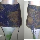Brown print mini skirt - Medium