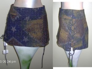 Brown print mini skirt - Medium