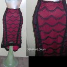 Fringe black and red skirt - XL