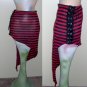Black and red stripes skirts - XL