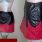 Black faux leather with red fire - Size 12 (US)