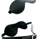 Blindfold Leather Fleece Lined Black