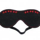 Blindfold Leather with Heart Inlay Black