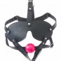 Red & Black Head Harness Blindfold