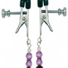 Adj Clamp Waterproof Purple Beads