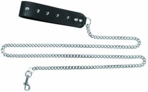 Extermeline Chain Leash W/Stud Handle