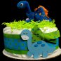 1 Tier Dinosaur Diaper Cake Baby Shower Centerpiece Gift