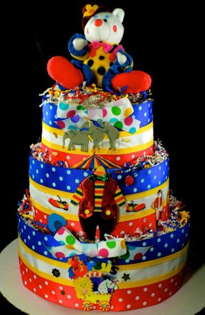 circus diaper cake