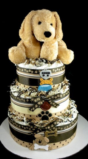 Puppy Diaper Cake, Dog cheapest Diaper Cake, Boy Diaper Cake, Centerpiece