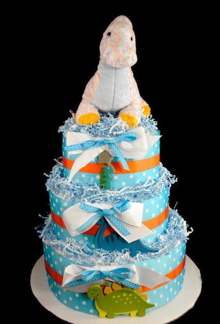 baby boy 4 shower Shower Diaper tier Baby Gift Dinosaur Cake 3 Baby