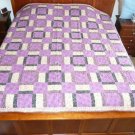 Ridin' Rails Flannel Front & Back Quilt - "87 X 93"