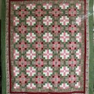 Sweet Geraniums Quilt Top - 75X88