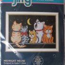 Midnight Meow Counted Cross Stitch