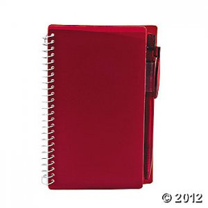 Burgundy Notepad & Pen Set