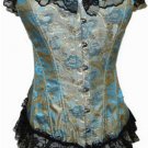 Lace Trimmed Floral Tapestry Boning Corset Sz XLG Code: AE2631