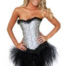 Designer Brocade Corset with Tutu Lace Skirt SZ XL Code: AM2644A